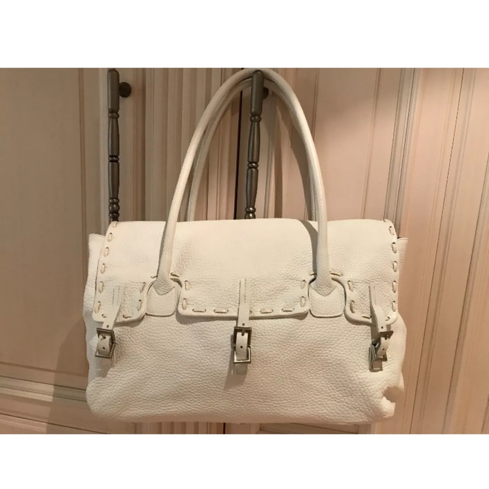 JOHNNY FARAH PEBBLE GRAINED CALFSKIN TOTE